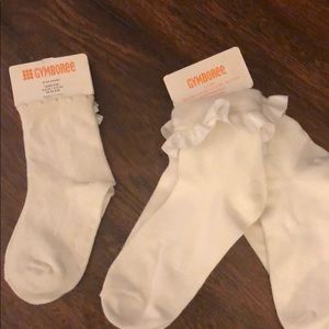 White Gymboree socks 3 pair total.